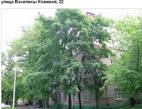 Василисы Кожиной ул., д. 22. Западный административный округ. Район Филевский парк.