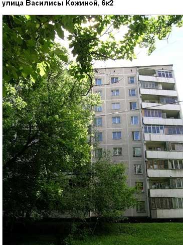 Василисы Кожиной ул., д. 6, корп. 2. Западный административный округ. Район Филевский парк.