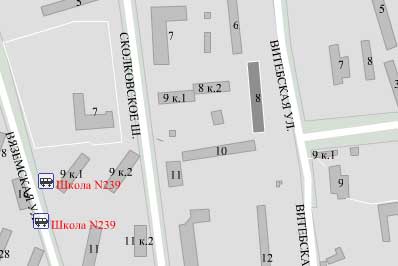 Витебская ул. д. 8, корп. 1. Западный административный округ. Район Можайский.