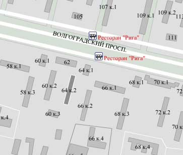 Волгоградский пр-т. д. 64, корп. 2. Юго-Восточный округ. Район Кузьминки.