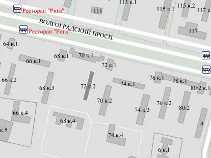 Волгоградский пр-т. д. 72, корп. 2. Юго-Восточный округ. Район Кузьминки.