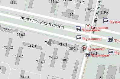 Волгоградский пр-т. д. 76, корп. 1. Юго-Восточный округ. Район Кузьминки.