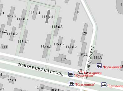 Волгоградский пр-т. д. 115, корп. 4. Юго-Восточный округ. Район Кузьминки.