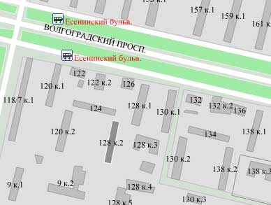 Волгоградский пр-т. д. 128, корп. 2. Юго-Восточный округ. Район Кузьминки.