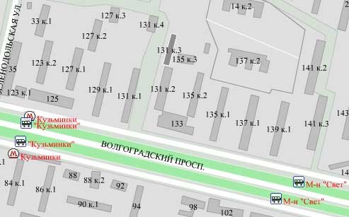 Волгоградский пр-т. д. 131, корп. 3. Юго-Восточный округ. Район Кузьминки.