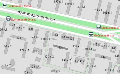 Волгоградский пр-т. д. 134. Юго-Восточный округ. Район Кузьминки.