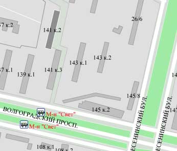 Волгоградский пр-т. д. 141, корп. 2. Юго-Восточный округ. Район Кузьминки.
