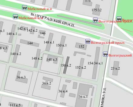 Волгоградский пр-т. д. 150, корп. 2. Юго-Восточный округ. Район Кузьминки.