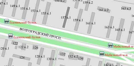 Волгоградский пр-т. д. 157, корп. 1. Юго-Восточный округ. Район Кузьминки.