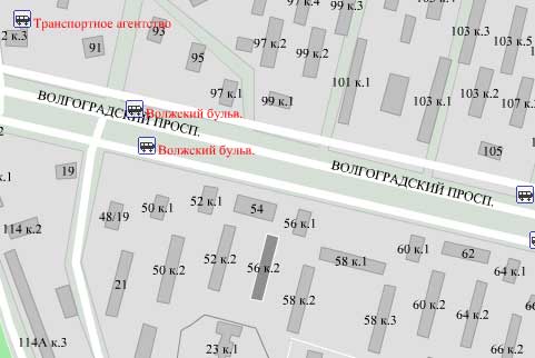Волгоградский пр-т. д. 56, корп. 2. Юго-Восточный округ. Район Кузьминки.