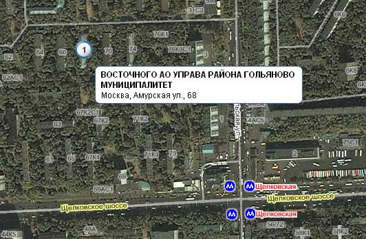 Муниципалитет района Гольяново, Восточный административный округ