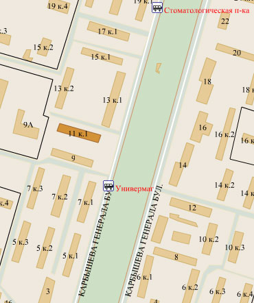 Генерала Карбышева б-р, д. 11, к. 1