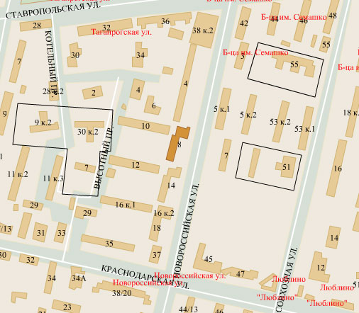 Район Люблино (ЮВАО), НОВОРОССИЙСКАЯ УЛ. д. 8