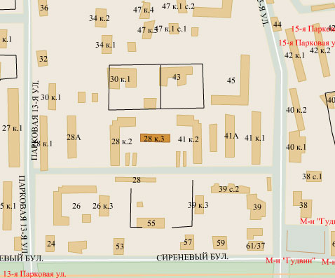Район Измайлово северное (ВАО), Парковая 13-я ул., д. 28, к. 3