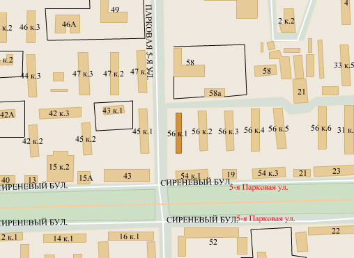 Район Измайлово северное (ВАО), Парковая 5-я ул., д. 56, к. 1