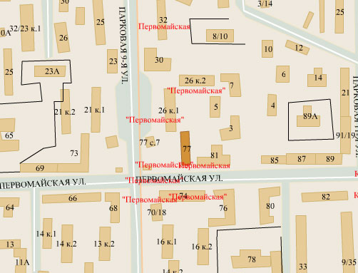 Район Восточное Измайлово (ВАО), Первомайская ул., д. 77